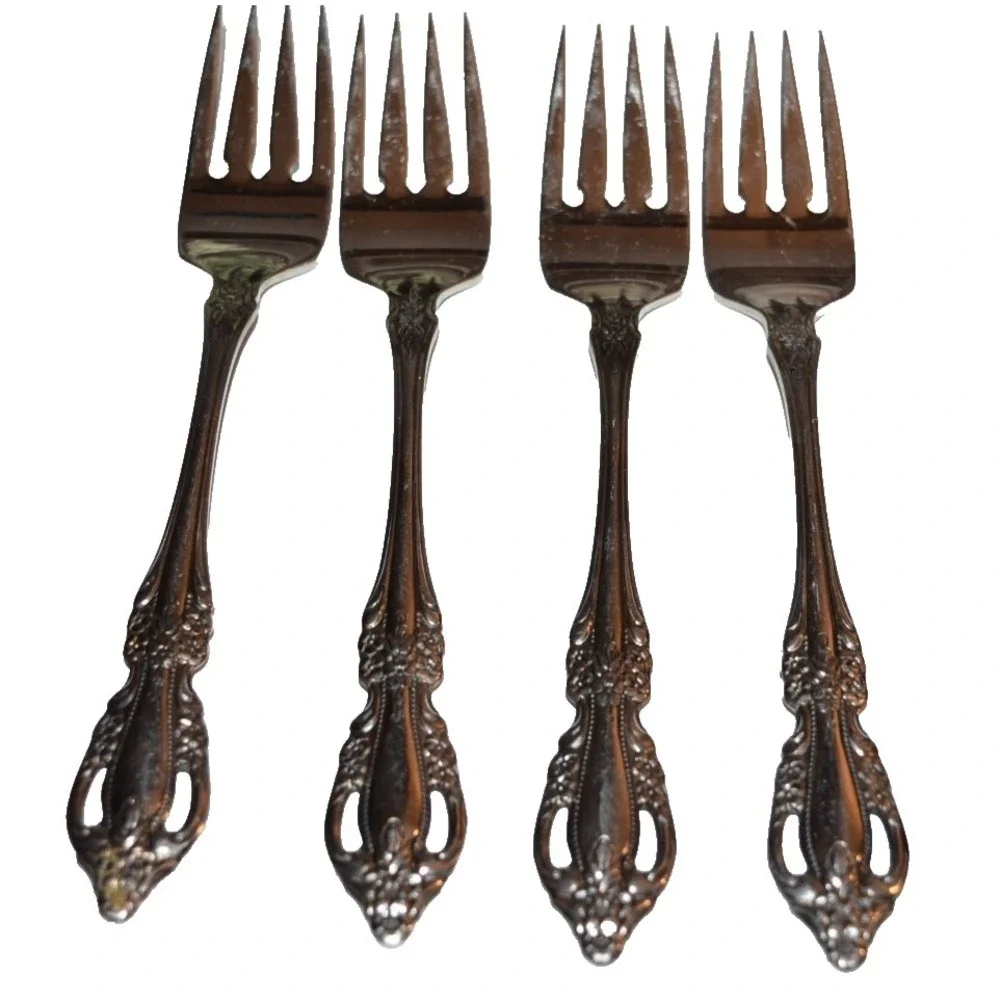 Oneida Raphael Set of 4 Salad Fork Set Distinction Deluxe‎ HH 6.75